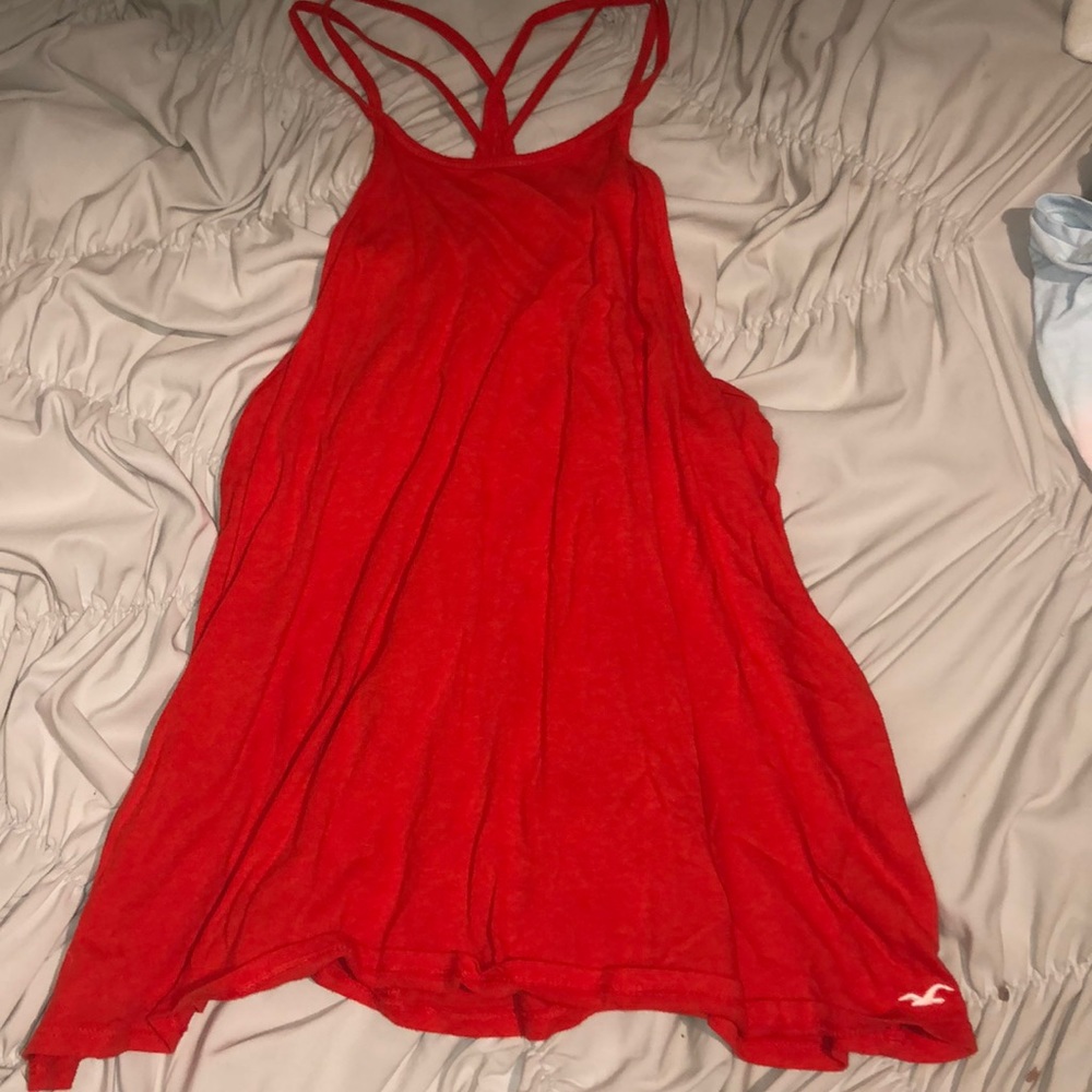 Hollister Red Halter Tank Top